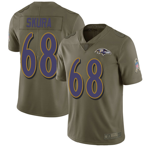 Baltimore Ravens Limited Olive Men Matt Skura Jersey NFL Football #68 2017 Salute to Service->youth nfl jersey->Youth Jersey